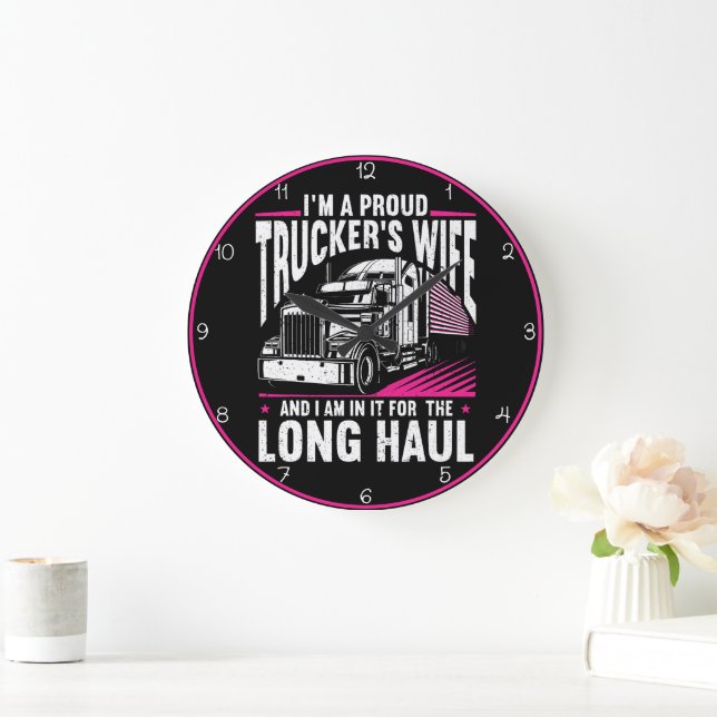 Proud Truckers fru Long Haul Stor Klocka (Hem)