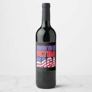 Proud Trump Supporter Vinflaska Etikett