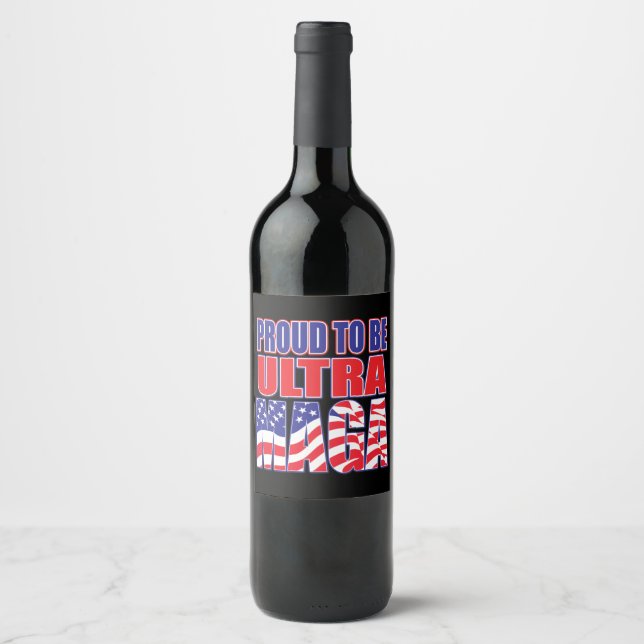 Proud Trump Supporter Vinflaska Etikett (Framsida)