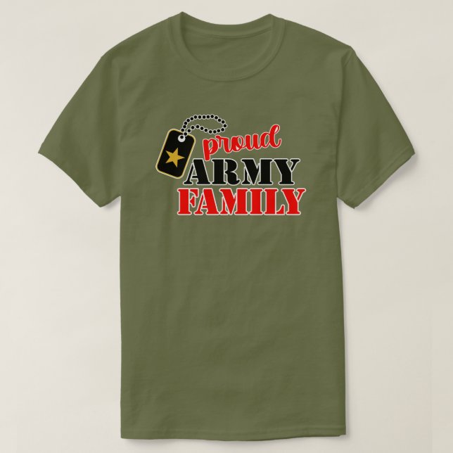 Proud U.S. arméfamilj T-Shirt (Design framsida)