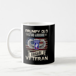 Proud U.S. Army 173rd Airborne Brigade Grumpy Old Kaffemugg