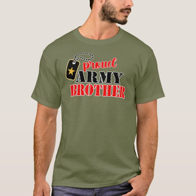 Proud U.S. Army Brother T-Shirt (Framsida)