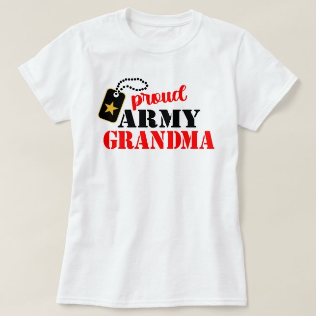 Proud U.S. Army Grandma T-Shirt (Design framsida)