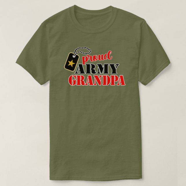 Proud U.S. Army Grandpa T-Shirt (Design framsida)