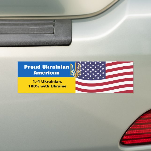 Proud Ukrainas amerikanska stativ i Ukraina Bildekal (På Bil)