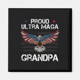 Proud Ultra Grandpa Gifts for Grandpa Eagle USA Fl Magnet