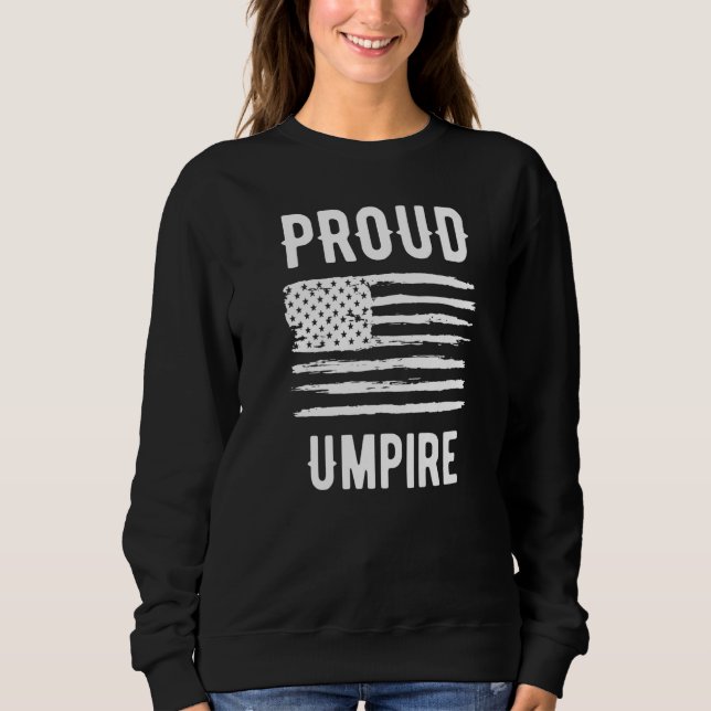 Proud Umpire Profession American Flag Premium T Shirt (Framsida)