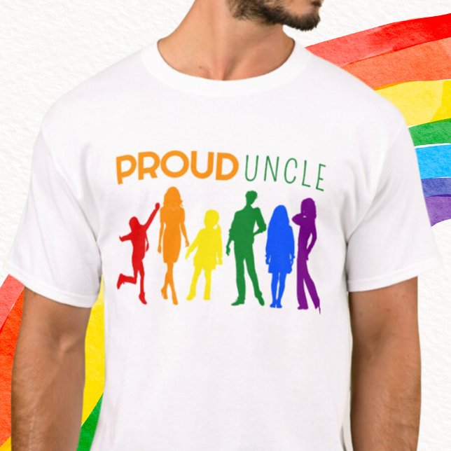 Proud UNCLE Gay pride Female Silhouettes T Shirt (Skapare uppladdad)