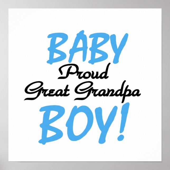 Proud Underbara Grandpa Pojke-gåvor Poster (Framsidan)