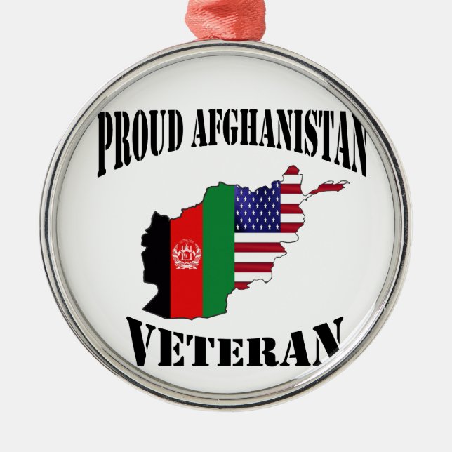 Proud US Afghanistan Veteran Julgransprydnad Metall (Framsidan)
