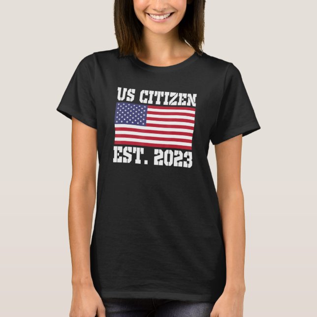 Proud US Citizenship Immigrant American New USA Ci T Shirt (Framsida)