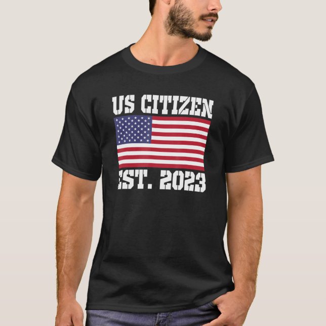 Proud US Citizenship Immigrant American New USA Ci T Shirt (Framsida)