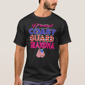 Proud US Kusten Guard Grandma Hundbrickors Militar T Shirt