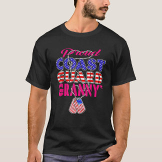 Proud US Kusten Guard Granny Hundbrickors Militär T Shirt
