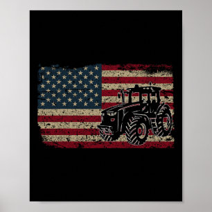 Proud Usa Farmer Shirt Manar Women Farm Tractor Us Poster