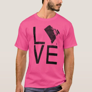 Proud Usa Fläkt-staten Rhode island Kärlek Karta R T Shirt
