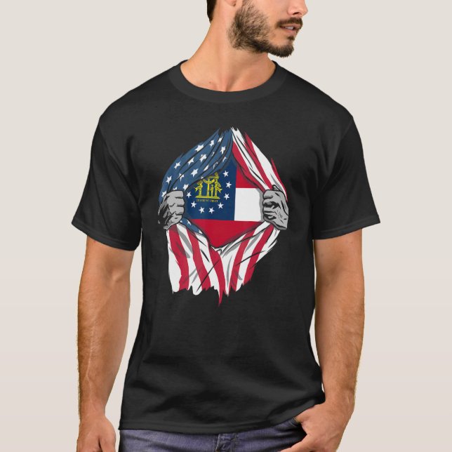 Proud Usa Home Country Patriotic Home State Flag G T Shirt (Framsida)