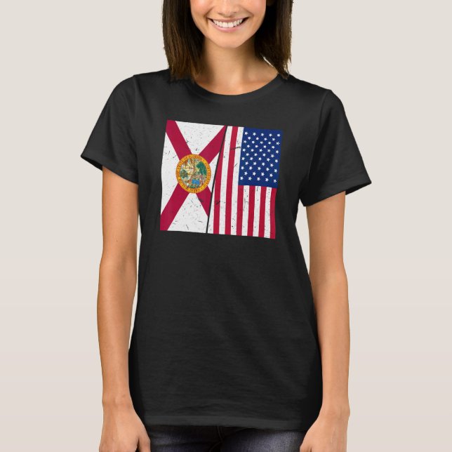 Proud Usa Home Land Patriotic Home Statlig flagga  T Shirt (Framsida)