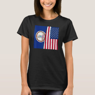 Proud Usa Home Land Patriotic Home Statlig flagga  T Shirt