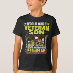  Proud Världskrig 2 Veteran Son Militär WW 2 T Shirt
