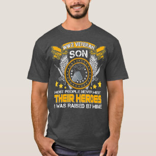 Proud Världskrig 2 Veteran Son Militär WW 2 Vetera T Shirt