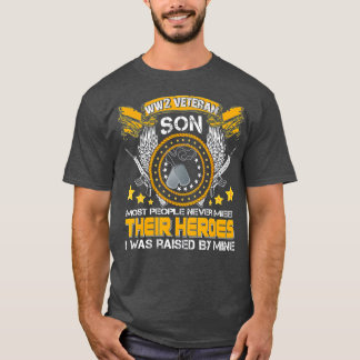 Proud Världskrig 2 Veteran Son Militär WW 2 Vetera T Shirt