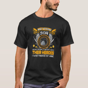 Proud Världskrig 2 Veteran Son Militär WW 2 Vetera T Shirt