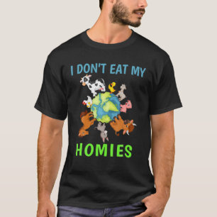 Proud Vegetarian, jag äter inte min Homies Coola V T Shirt