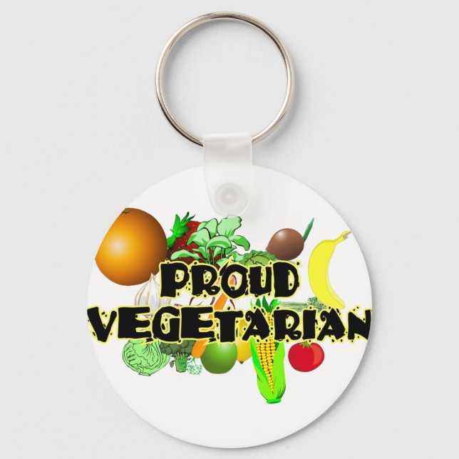 Proud Vegetarian Nyckelring (Framsida)