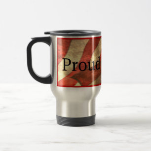 Proud Veteran, American Flagga Commuter Mugg