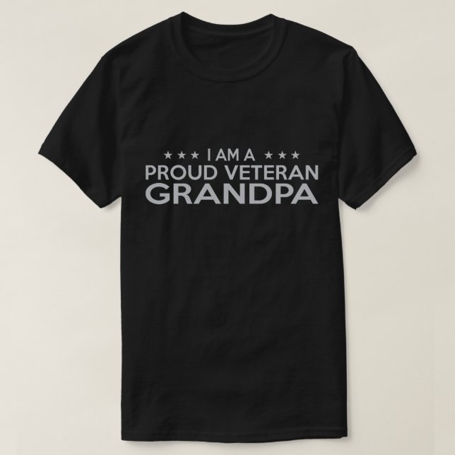 Proud Veteran Grandpa T Shirt (Design framsida)