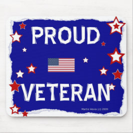 Proud Veteran - in Honor - Mousepad Musmatta