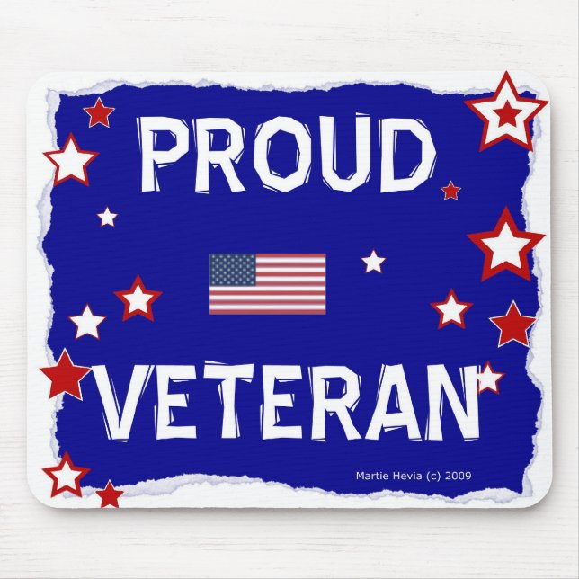 Proud Veteran - in Honor - Mousepad Musmatta (Framsidan)