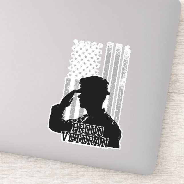 Proud Veteran Klistermärken (Detalj)