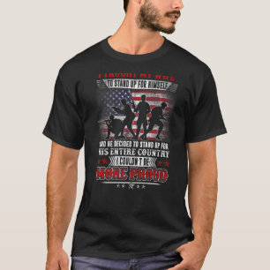 Proud Veteran Militär Jag tog hand om min fru. T Shirt
