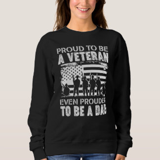 Proud Veteran Pappa Far USA flagga Patriotic T Shirt