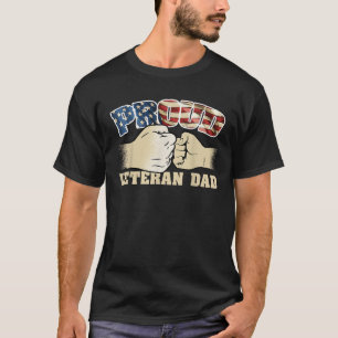Proud Veteran Pappa Far Veterans Day USA:s militär T Shirt