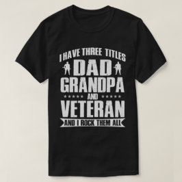 Proud Veteran, Pappa och Grandpa i Sten alla T Shirt
