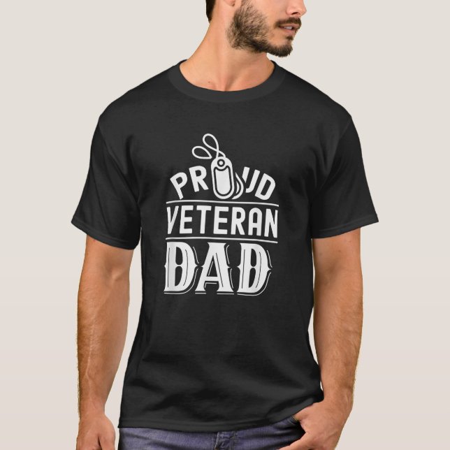 Proud Veteran Pappa pappa Pappa Far Ord T Shirt (Framsida)