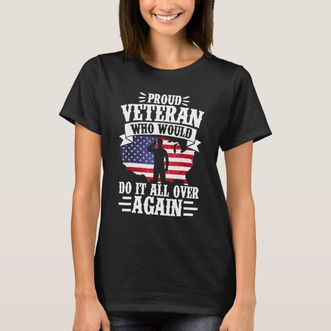 Proud Veteran som gör det igen, Patriot Vet T Shirt (Framsida)
