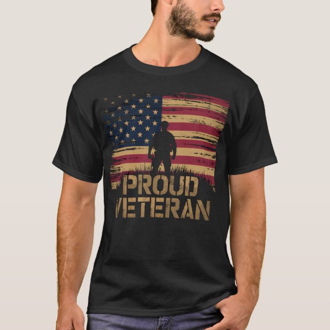 Proud Veteran Tshirt T Shirt (Framsida)