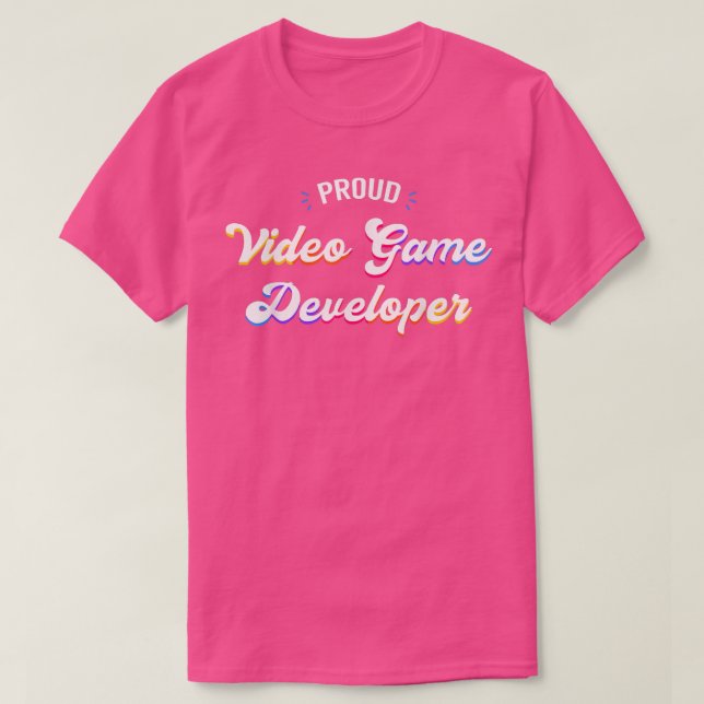 Proud Video Game Developer Job T Shirt (Design framsida)