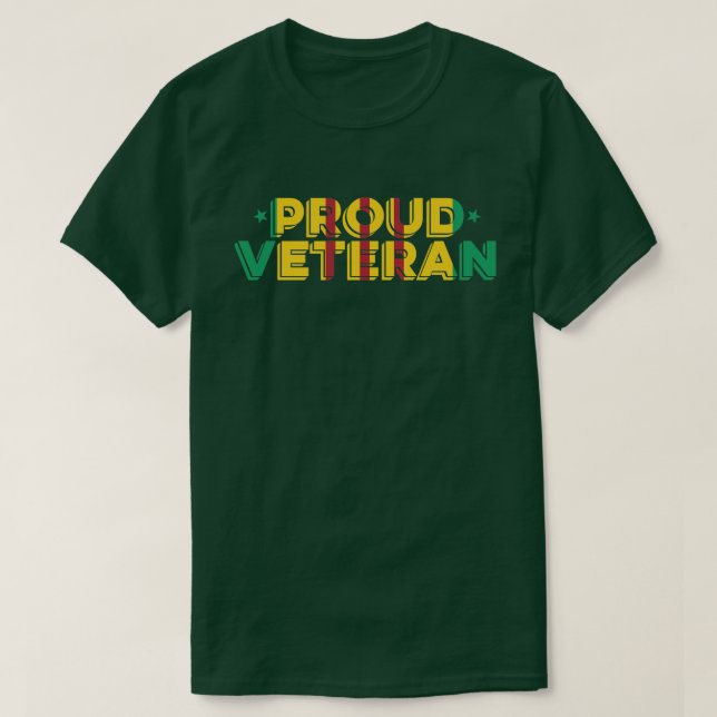Proud Vietnam Krig Veteran Ribbon T-shirt (Design framsida)