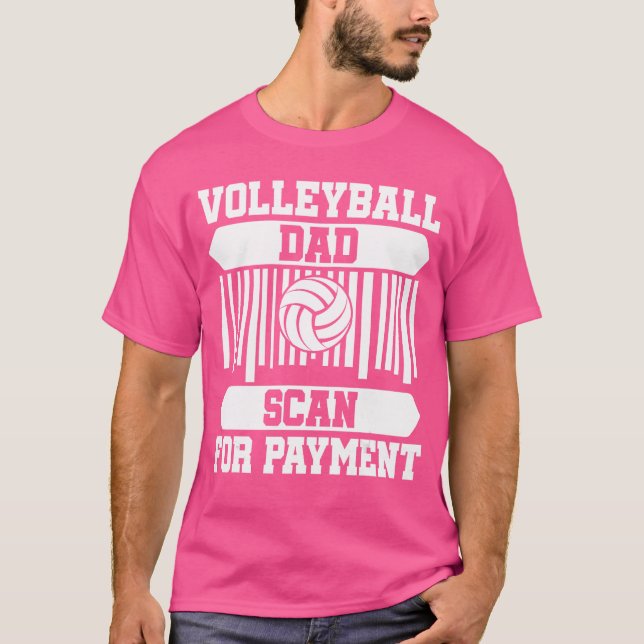 Proud Volleyball Dad Fathers Day girl boy funny T Shirt (Framsida)