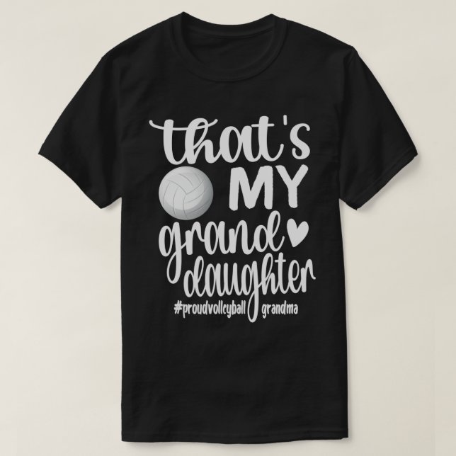Proud Volleyball Grandma Volleyball Player Grandma T Shirt (Design framsida)