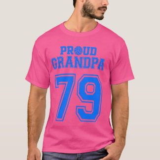 Proud Volleyball Grandpa nummer 79 B T Shirt