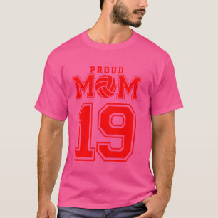 Proud Volleyball Mamma nummer 19 R T Shirt