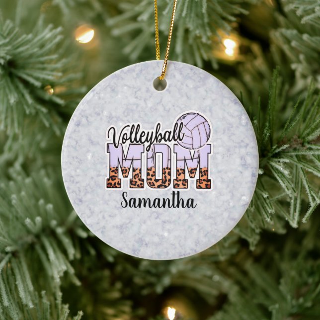 Proud Volleyball Mamma - stöd för uppbyggnad Julgransprydnad Keramik (Träd)