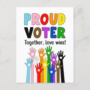 Proud Voter - Tillsammans vinner kärlek! Vykort
