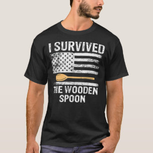 Proud Vuxen Spoon Survivor jag Överlevt trä S T Shirt